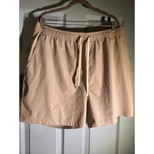 Fair Harbor Men's Sz 2XL Swim Trunks Shorts Lined Beige